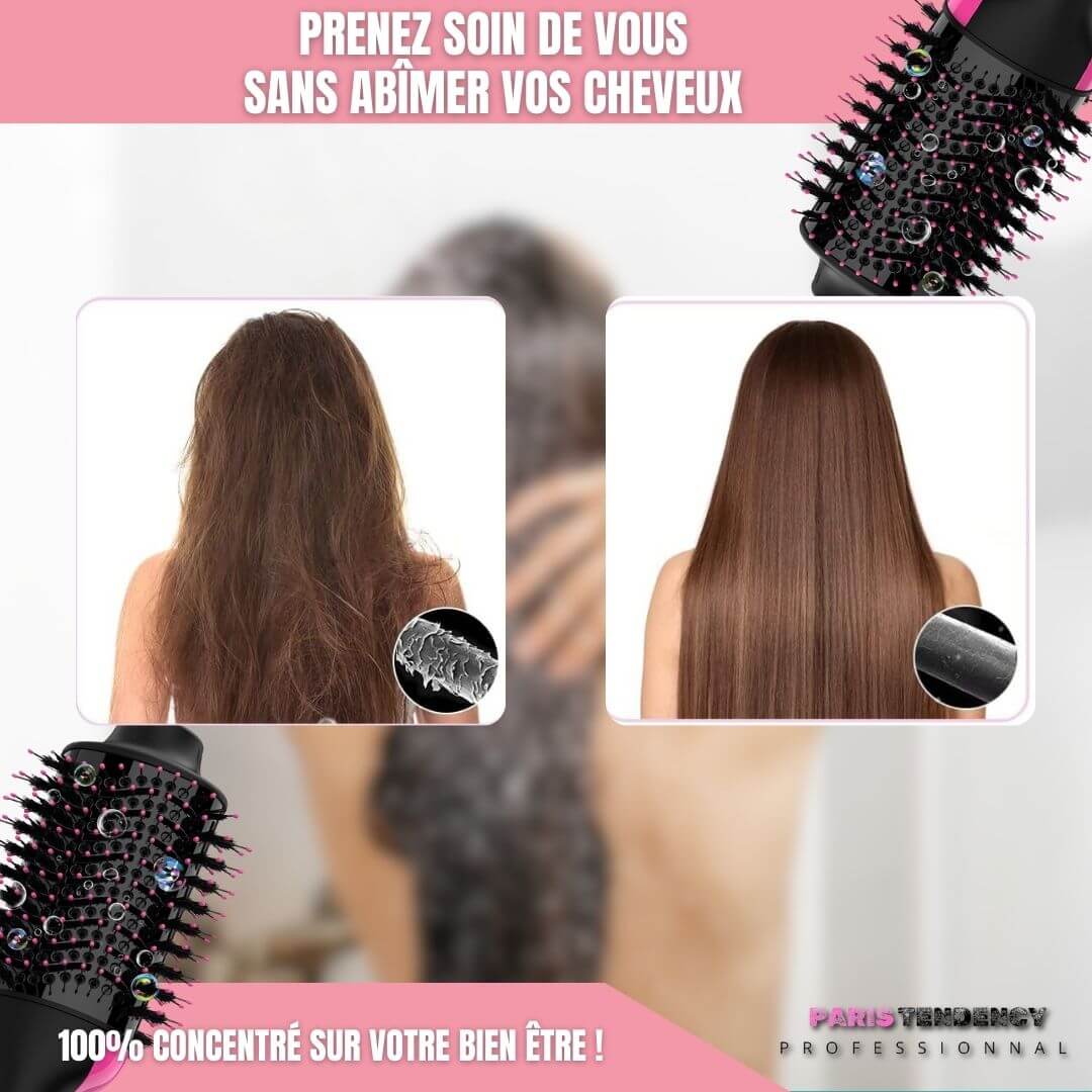 Brosse Chauffante, Lissante et Volumisante Magique 4 en 1 - Paristendency™